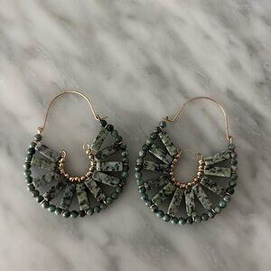 Green Stone Earrings